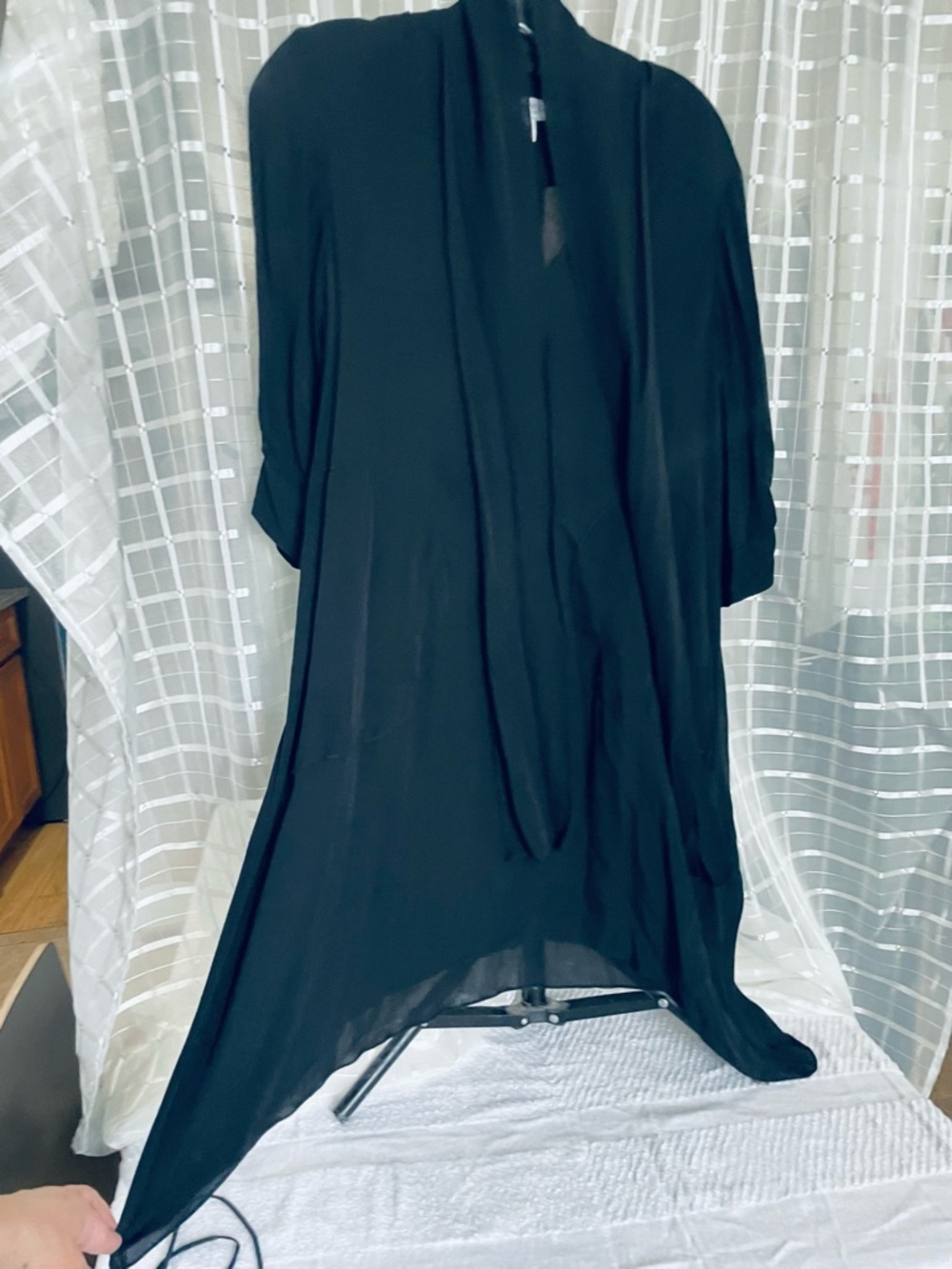 chifon black dress morgan le fay